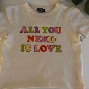 cotton on-the beatles “all you need is love” baby tee